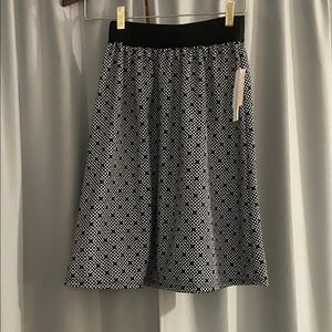 Joe B Monochrome Patterned A-Line Skirt